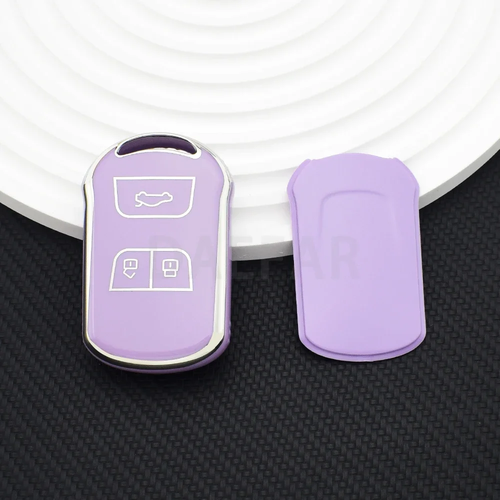 TPU Car Key Shell Case for Chery Tiggo 5 Tiggo 7 Tiggo 8 Arrizo 5 6 7 Remote Auto Key Cover 3 Buttons Fob Protector Accessories
