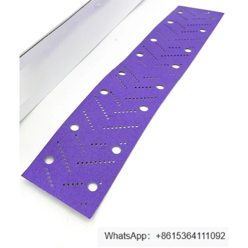 

737U sandpaper, purple strip 70x396mm ceramic porous sandpaper sheet rectangular purple sand
