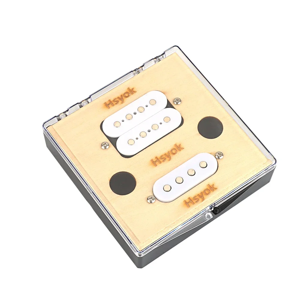 A Set of White Guitar Pickup Set Alnico 5  for 4 Strings Bass Guitar or Cigar Box Guitar Replacement