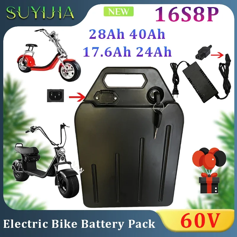 100% New 18650 Battery Electric Car Lithium Battery Waterproof 60V 50ah for Two Wheel Foldable Citycoco Electric Scooter Bicycle