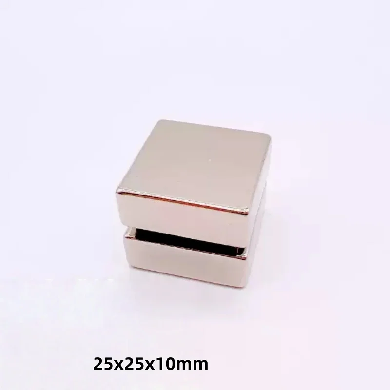 Imanes cuadrados potentes de 25x25x10 mm para refrigeradores domésticos, oficinas, bricolaje, imán fuerte en bloque de 25x25x10 mm, 25*25*10