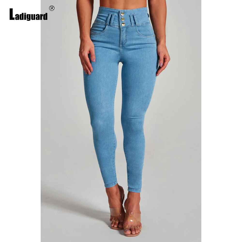 

Ladiguard Women Pencil Denim Pants Sexy Women's Jeans Boyfriend Skinny Trouser High Cut Vintage Demin Pants Vaqueros Mujer 2022