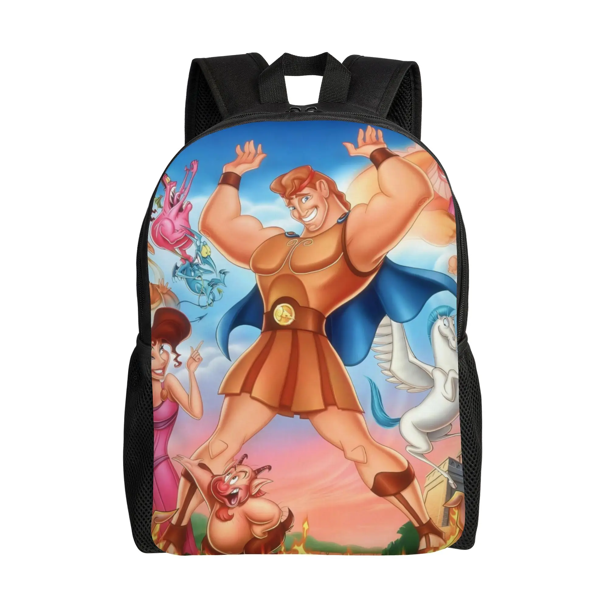 

Back to school season Hercules Knapsack Walt Cartoon Unisex Adjustable Strap Backpack