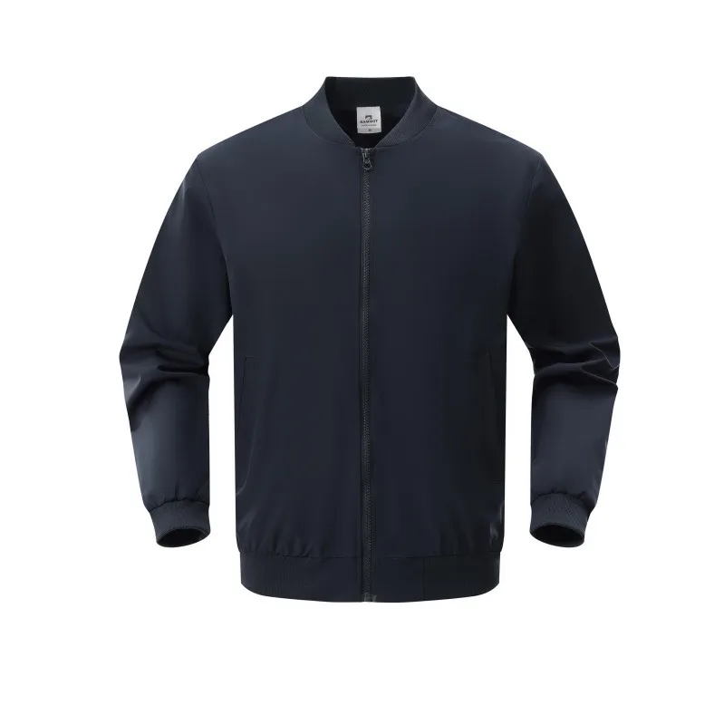 Men's Mid-Large Size Fleece Lined Windbreaker Jacket Waterproof Outdoor Casual Coat for Middle-Aged And Elderly