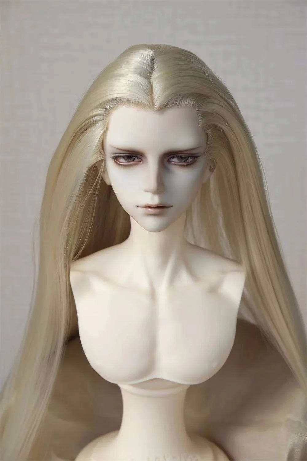 

Парик унисекс для куклы BJD, 1/3 краси, высокотемпературный шелк, длинный элегантный ручной крючок на лбу, пустые аксессуары для кукол