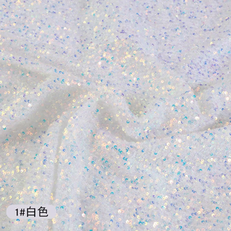 화이트 로즈 레드 불투명 스팽글 원단 웨딩 무대 장식 공연 의상 반짝이 소재 수제 DIY 재봉 원단