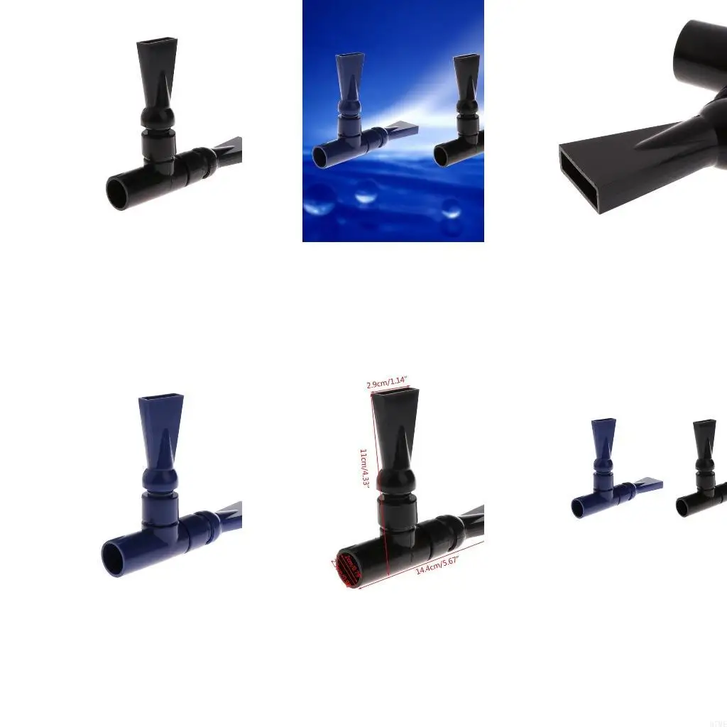37ME Plastic Outflow Pipe Connector Black Duckbill Nozzle for Aquarium Filter Outlet Tube Fit for Most Filters