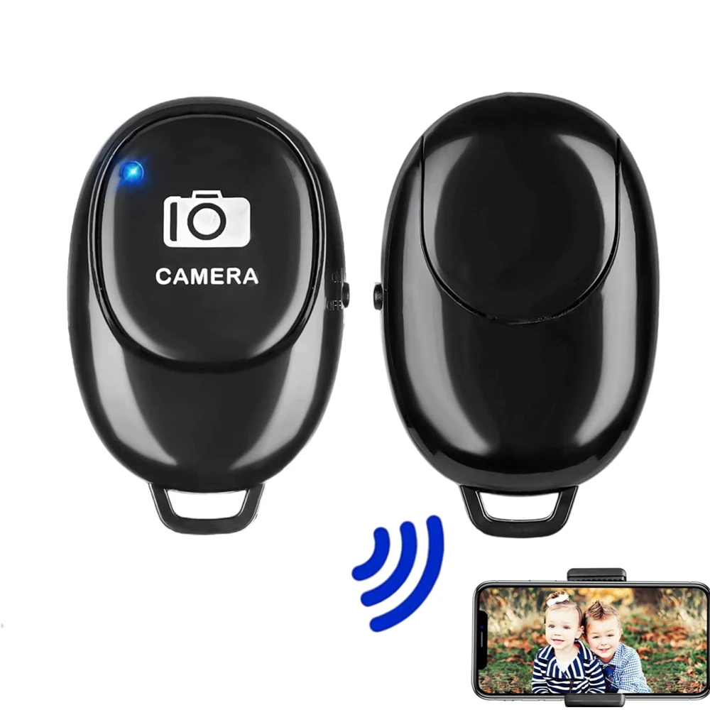 Mini Bluetooth-compatible Remote Control Button Wireless Controller Self-Timer Camera Stick Shutter Release Phone Selfie