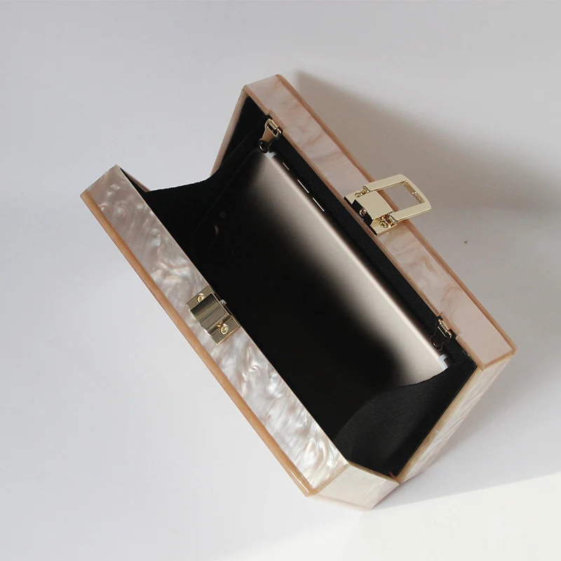 جديد عصري حقيبة يد موضة حقائب النساء رسالة سوداء الاكريليك الفاخرة حفلة مسائية حقيبة امرأة الزفاف لطيف خمر صندوق مخلب المحفظة
