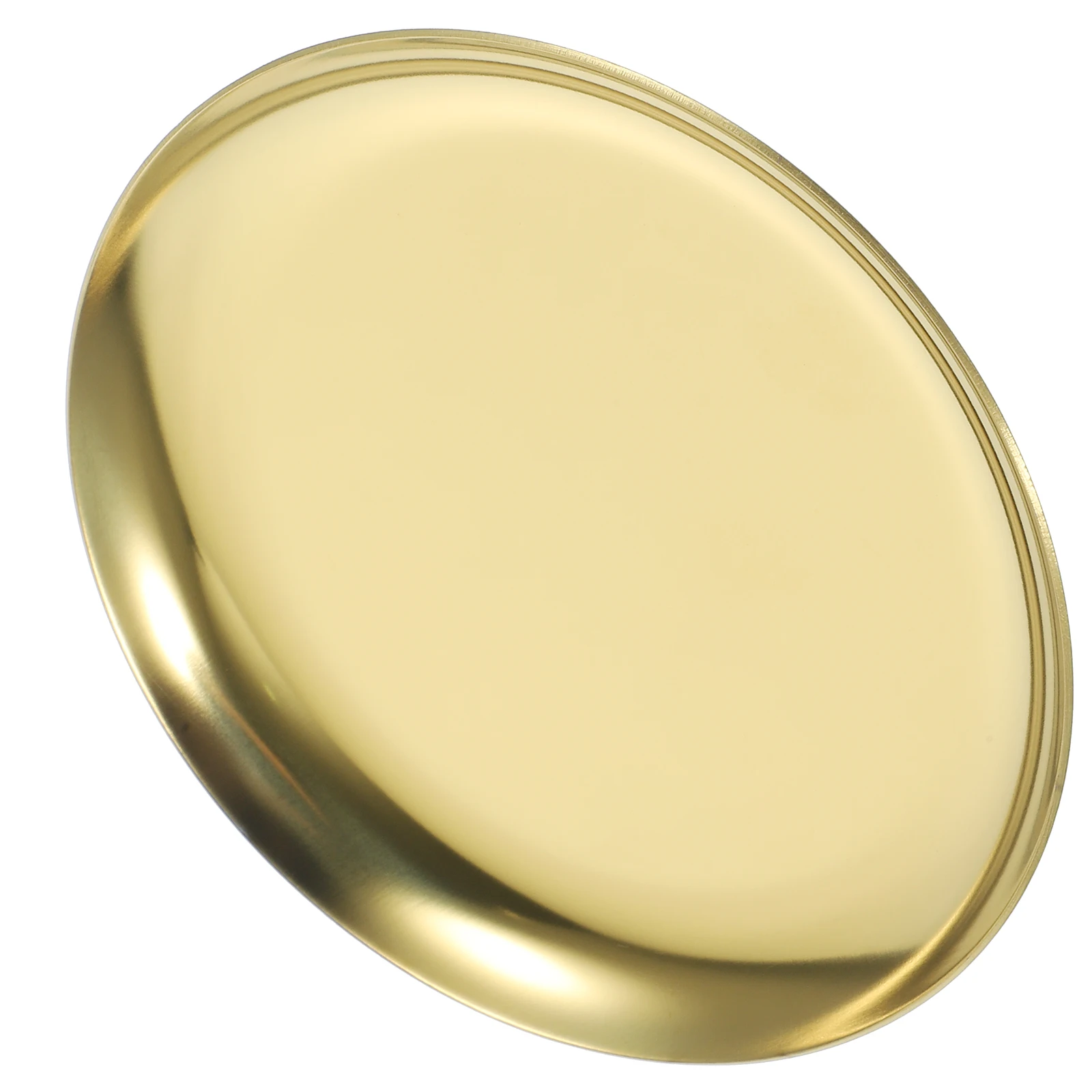 Plateau à bijoux rond en acier inoxydable, porte-anneau en métal pour bureau, organisateur de rangement de bijoux, plat à bibelots décoratif de Style nordique