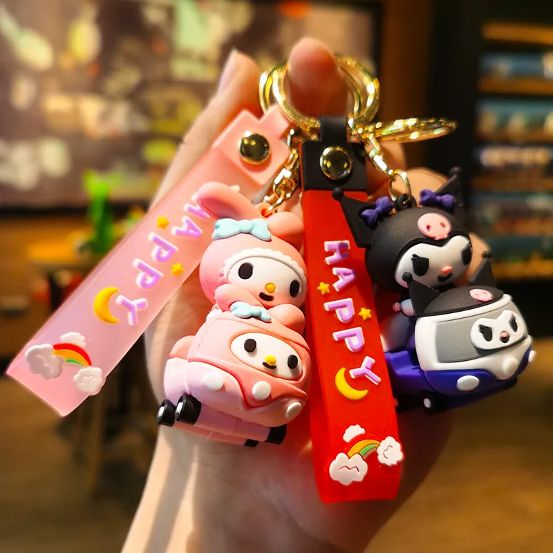 

Tram Sanrio Kuromimi Keychain Cartoon Small Gift Doll Machine Car Keychain Gift Push Gift Cute Personalized Gifts Y2k Fashion