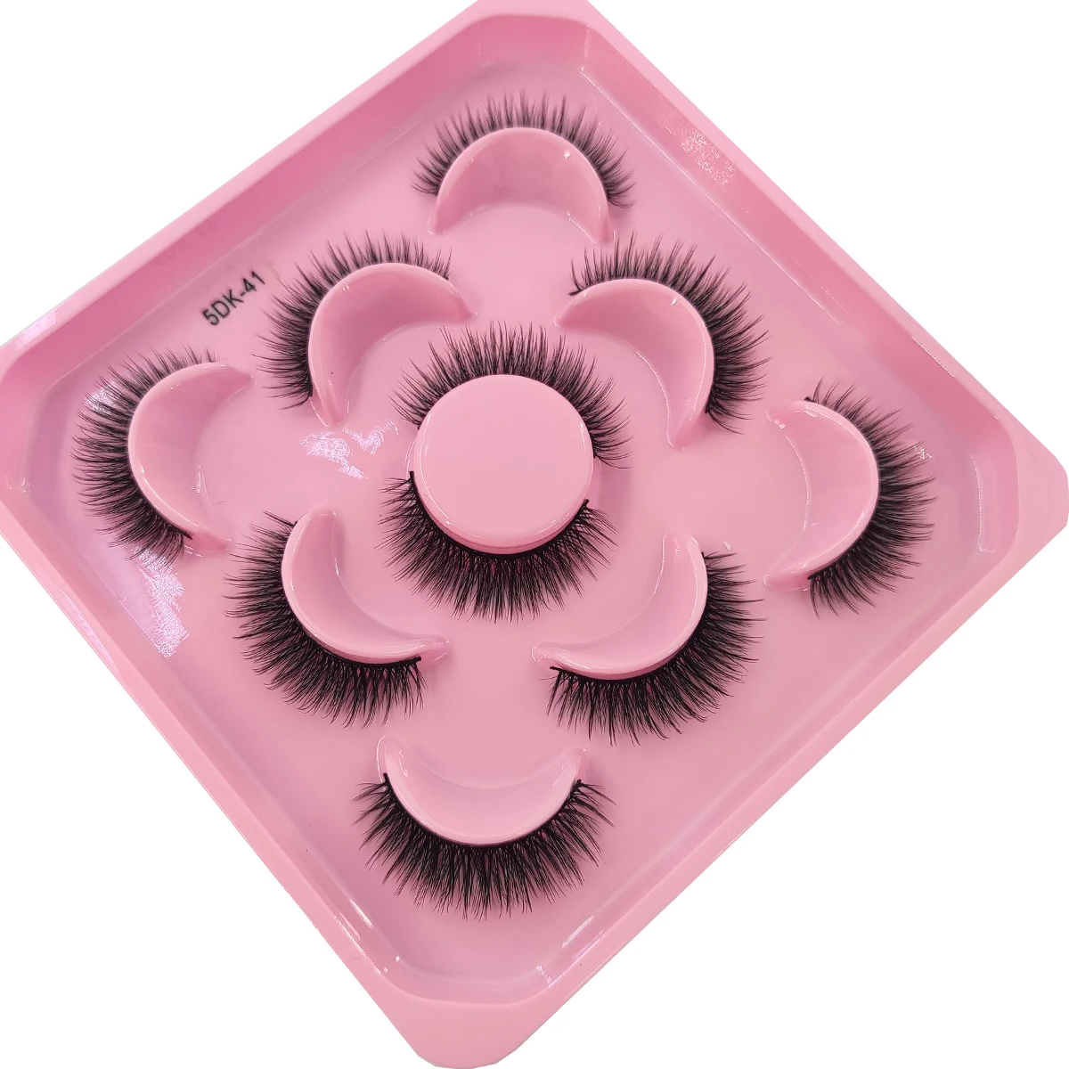 AMSDCN 5 Paar Künstliche Nerzwimpern Langanhaltende Natürliche Dramatische Wimpernverlängerung für Schönheit und Make-up – Detail 11