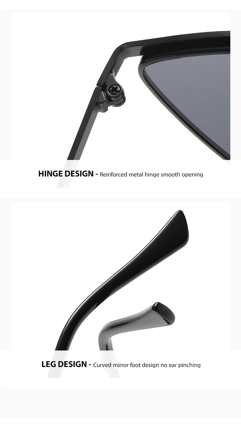 Neue trendige Cat-Eye-Sonnenbrille mit Retro-Metallrahmen, hochwertige UV-beständige Sonnenbrille für Männer und Frauen 2508 – Detail 9