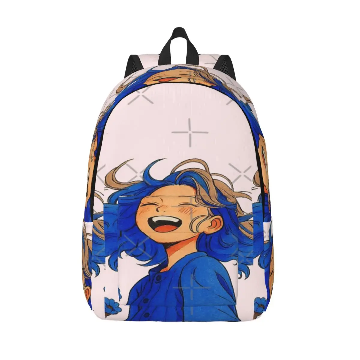 

Anime Girl With Blue Hair Joy Simple and Stylish Backpack Canvas Backpack Backpacks