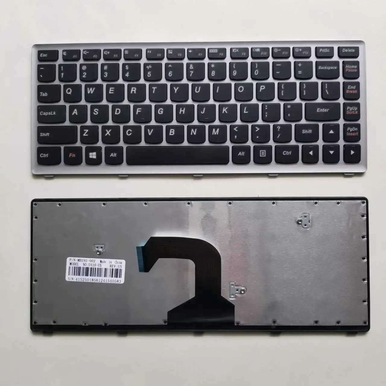 New US UK Russian Keyboard For Lenovo Ideapad U410 U410A U410-ith U410-ise U410-ifi With Silver Frame RU