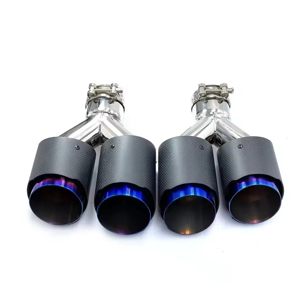 

SXLL Dual Outlet Carbon Fiber Accrapovich Exhaust System Muffler Exhaust Pipe Tip High Performance Stainless Steel