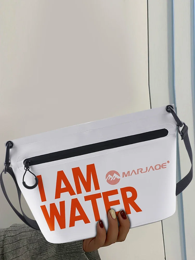 Waterproof Cosmetic Bag with Zipper PVC Swimming Shoulder Pack High-Capacity Portable Multifunctional Storable for Outdoor Sport