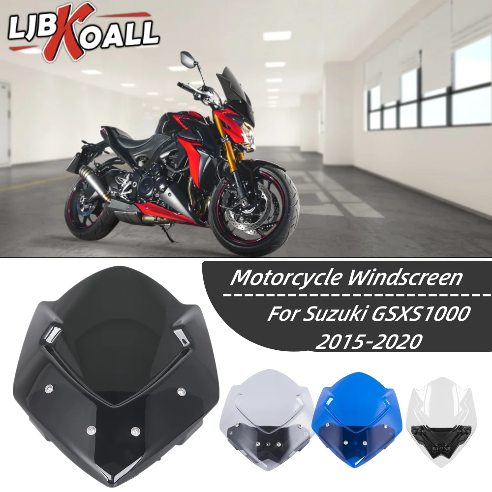 GSX-S1000 GSXS1000 Windshield Windscreen Air Wind Deflector for Suzuki GSXS GSX-S 1000 2015-2020 Motorcycle Front Screen Shield