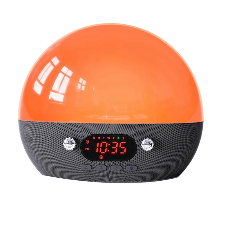 

Sunrise Alarm Clock Bluetooth Speaker For Bedroom 11 White Noise Sound Machine,Sunset Night Light Wake Up Light For Kids