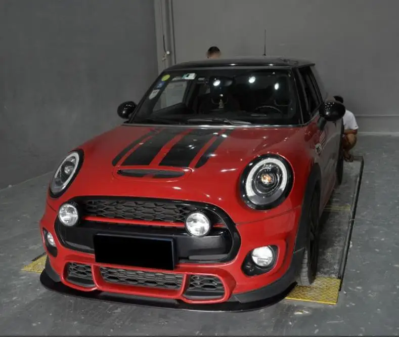 

Подходит для BMW Mini F55 F56 JOHN COOPER 2014-2018, передний спойлер из стекловолокна, передний спойлер