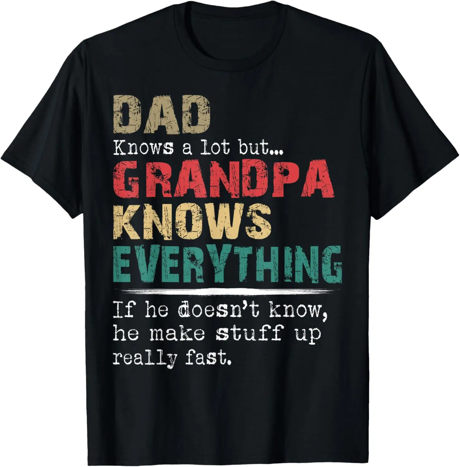 Dad Knows A Lot But Grandpa Knows Everything Father's Day T-Shirt