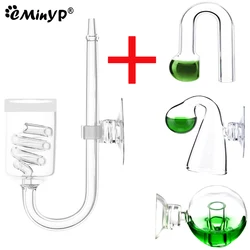 CO2 디퓨저 수족관 유리 나선형 이산화탄소 분무기 디퓨저, CO2 모니터 센서 감지기, 물고기 어항 액세서리