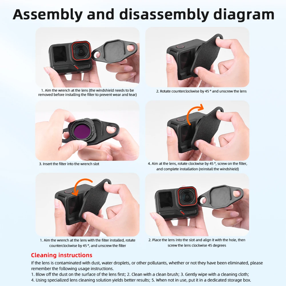 ND ชุดกรอง ND8 ND16 ND32 ND64 กีฬากล้องสําหรับ Insta360 Ace Pro 2 Action กล้อง