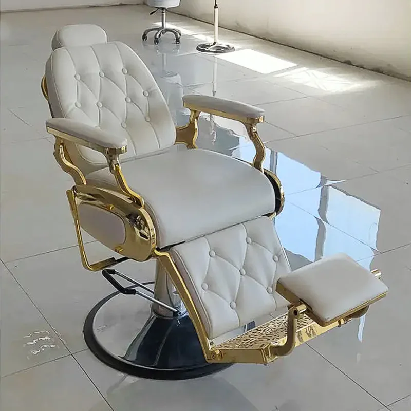 Oil head chair, salon-specific, reclining, large chair for men, barber chair for hairdressing, perms, and coloring, retro stylin
