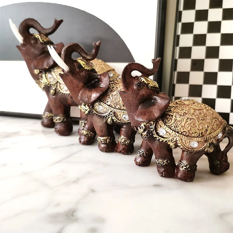 

Feng Shui Elephant Elephant Sculpture Lucky Feng Shui Wood Grain Elephant Statue Sculpture Wealth Figurine Gift Home Decoration