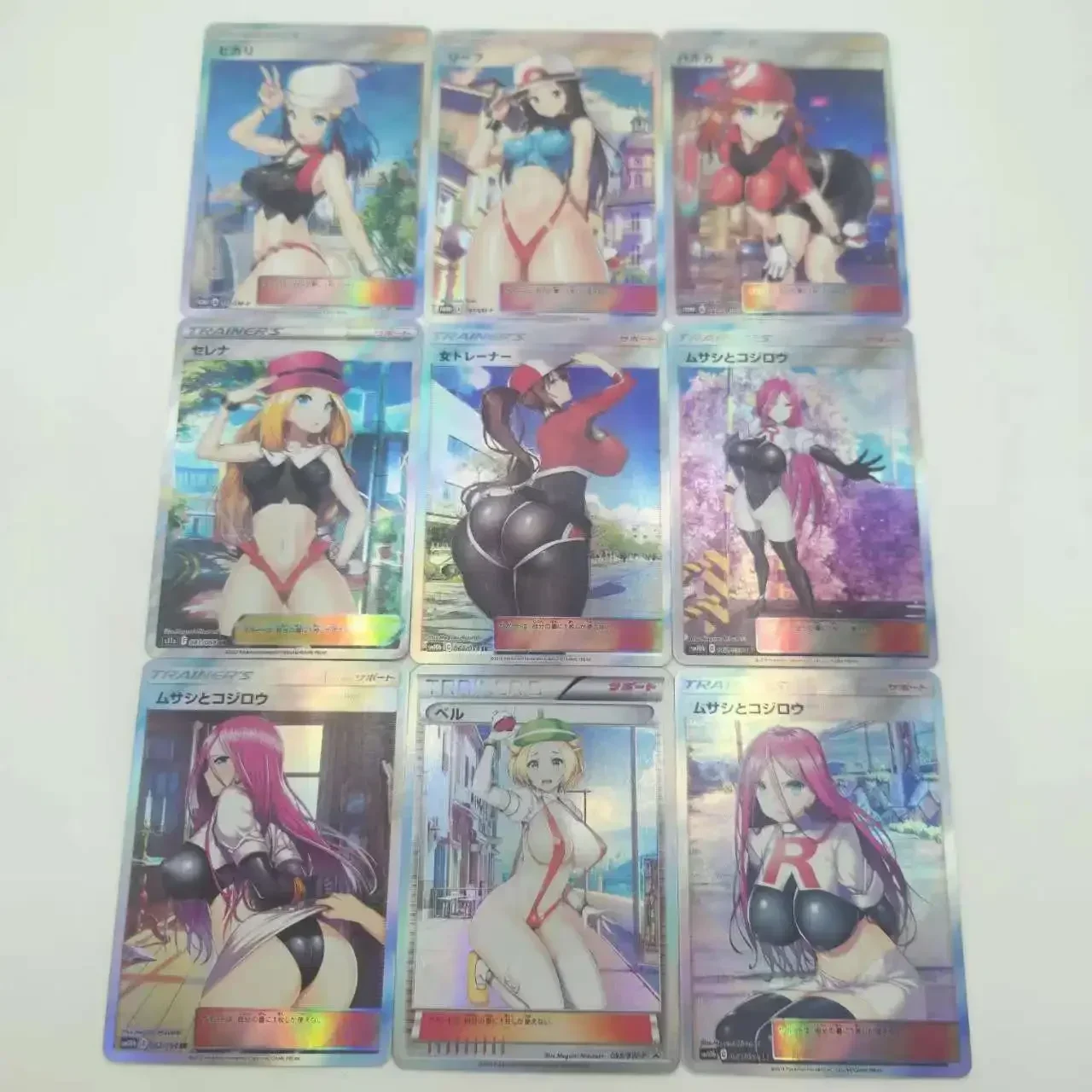 DIY Pokémon PTCG Original Japanese Trainer Dawn Jessie 9 Sheets Per Set Anime Peripheral Game Collection Card Holiday Gift