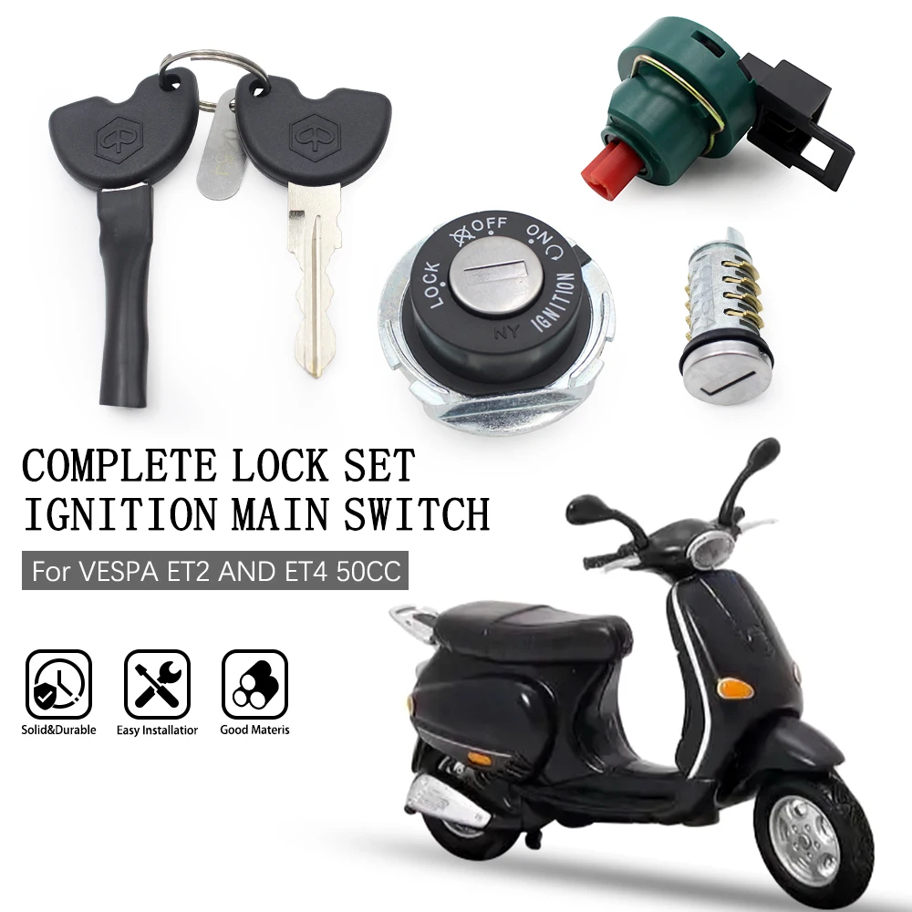 

Motorcycle Ignition Switch Fuel Gas Cap Seat Lock Key For VESPA ET2 AND ET4 50CC