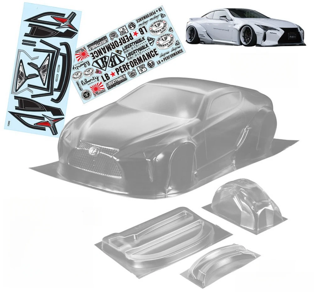 Scale 1/10 LB Works Lexus LC500 Lexan body sets for RC Drift Chassis 255-260mm Wheelbase Tamiya TT01 TT02 Kyosho fazer mk2 mst