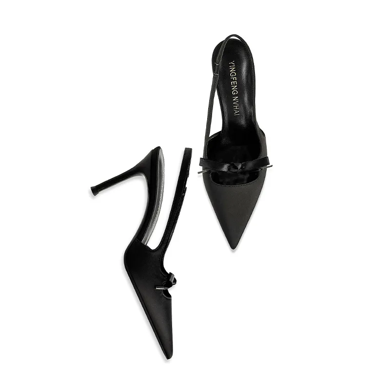 صنادل هوائية بفيونكة جديدة بكعب عالٍ على الموضة للصيف للنساء #3