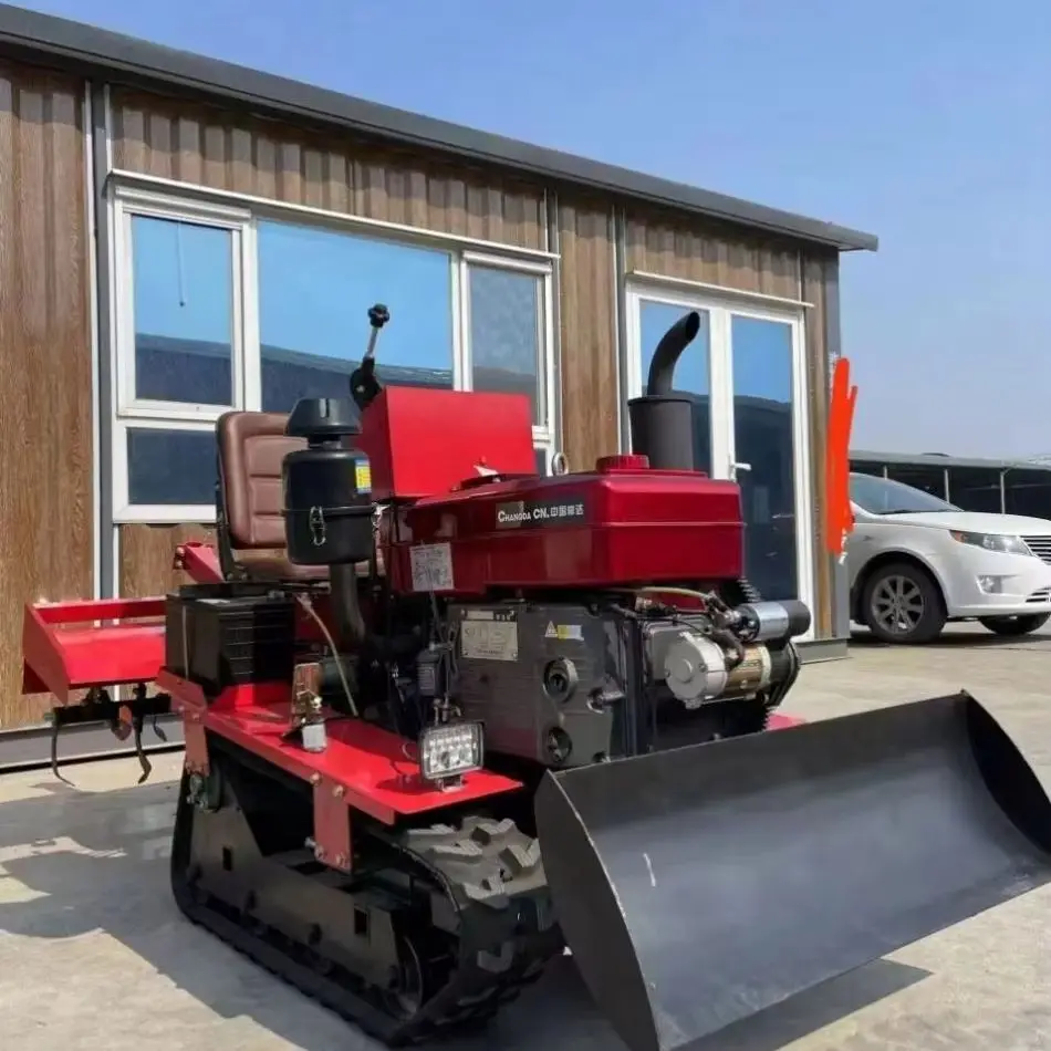 35Hp Multifunctional Farm Rotary Tiller Diesel Water-Cooled Engine Tracked Tractor Price