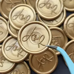 Custom Initial Custom Wax Seals Personalized Wax Seals Stickers Monogram Wax Seals Self-Adhesive Wax Monogram Seals Wedding Wax