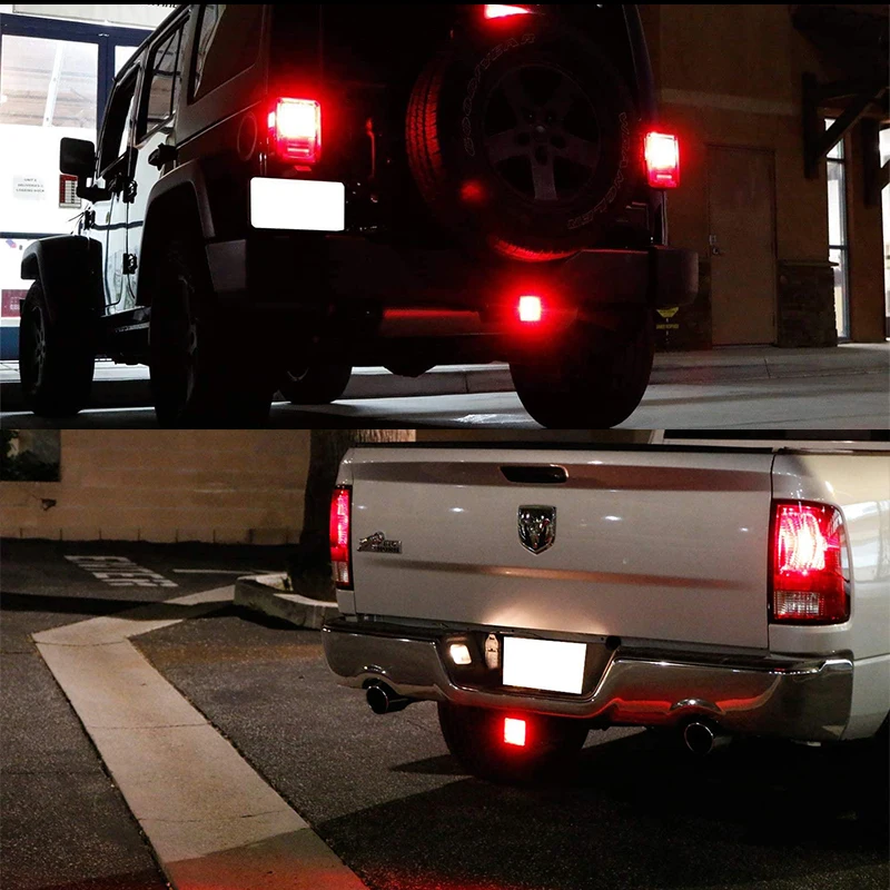 1 قطعة سيارة الضوء الخلفي مقطورة وصلة شاحنة سحب استقبال غطاء الأحمر 15-LED مصباح ليد خلفي/الفرامل شاحنة SUV مقطورة ضوء الفرامل