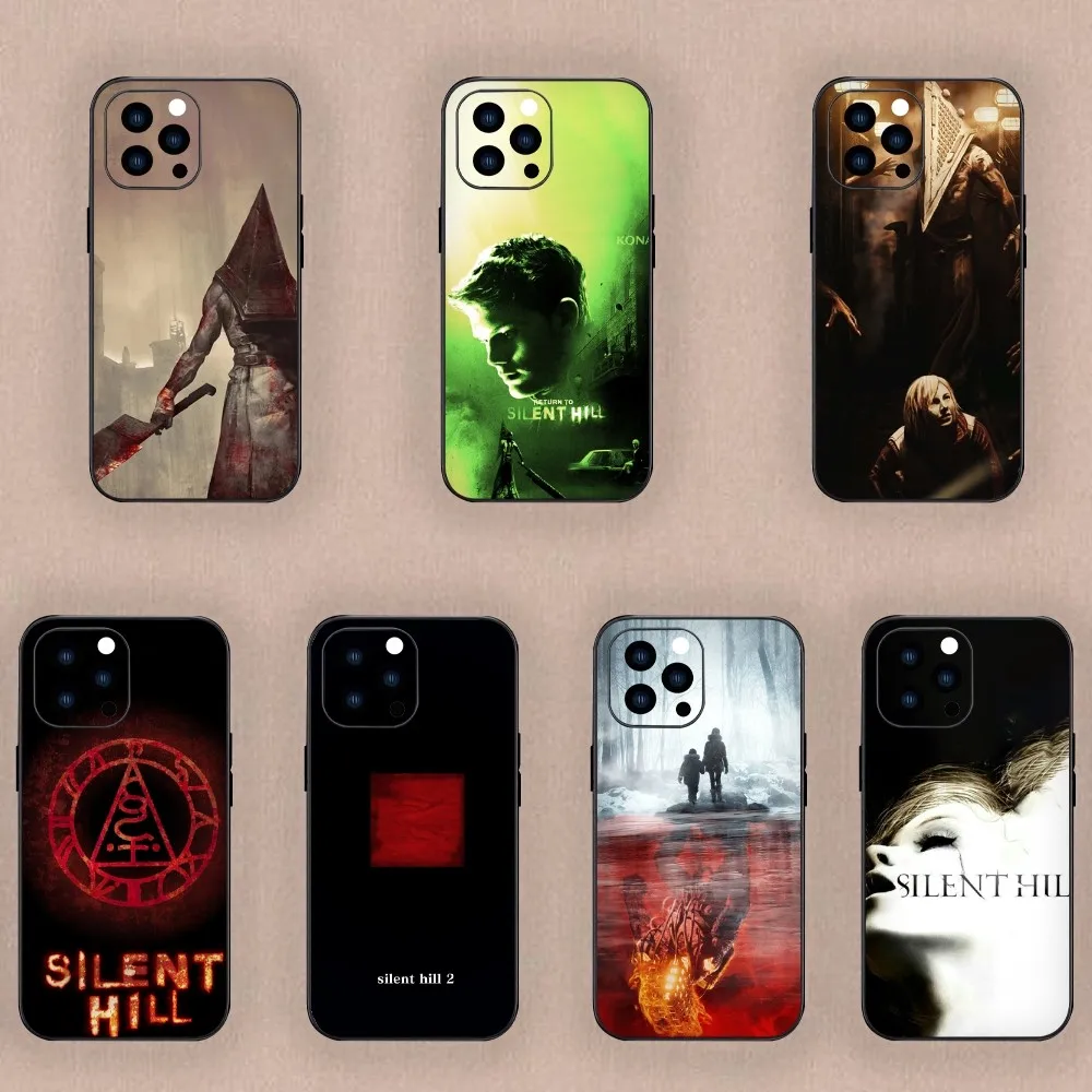 Movie R-Return To S-Silent Hill Phone Case For iPhone Mini 11 12 13 14 15 Plus Pro Max XR XS Black Shell