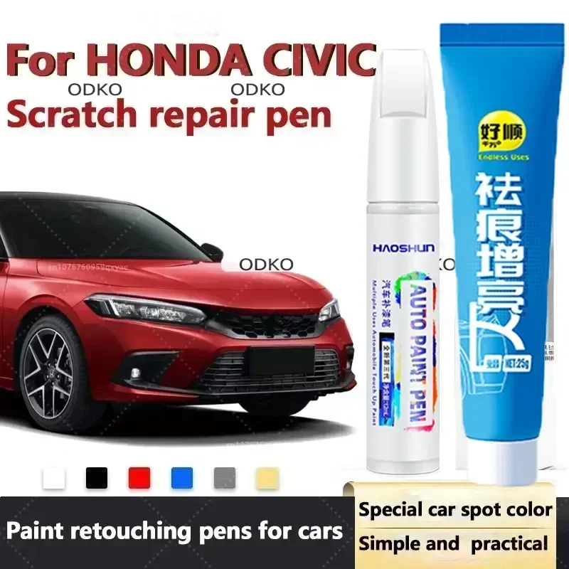 Suitable For Honda CIVIC Scratch Paint Pen Scratch Repair Paste Pearl White Crystal Color Black All Colors CIVIC Specia