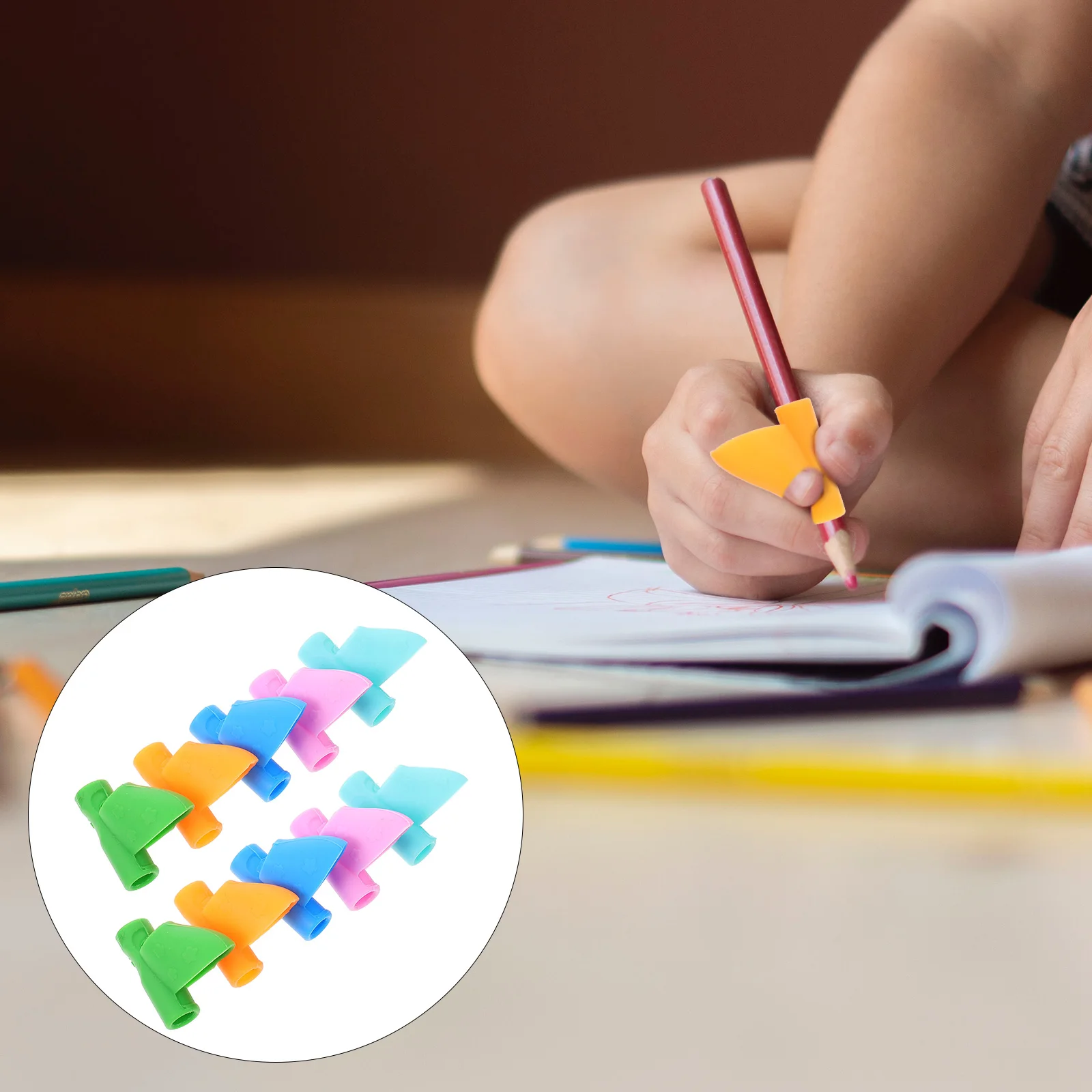

10Pcs Ergonomic Writing Posture Corrector for Children Silicone Aid to Improve Correct Holding Technique
