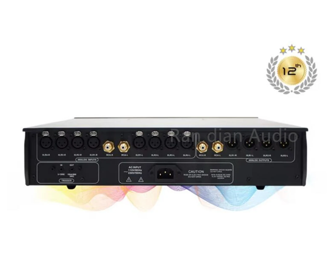 DENAFRIPS ATHENA 12° preamplificatore puro di classe A, preamplificatore completamente bilanciato e discreto Impedenza di ingresso 12,2 kΩ Impedenza di uscita 200 Ω