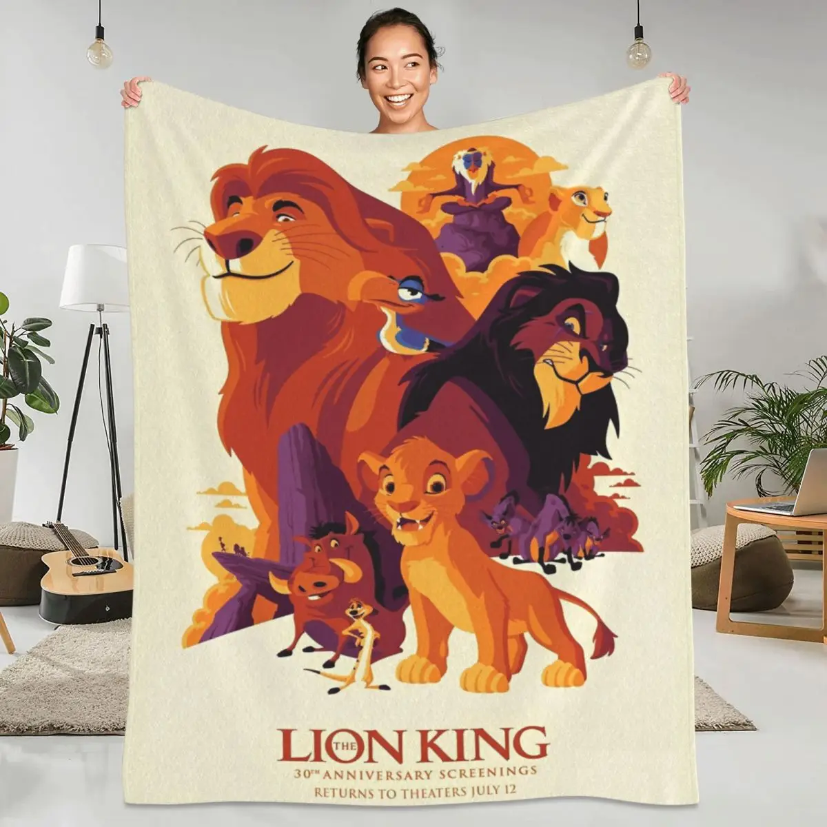 Super Soft Blanket Travel Simba The Lion King Throw Blanket American Animated Film Flannel Bedspread For Home Decor Bed Cover