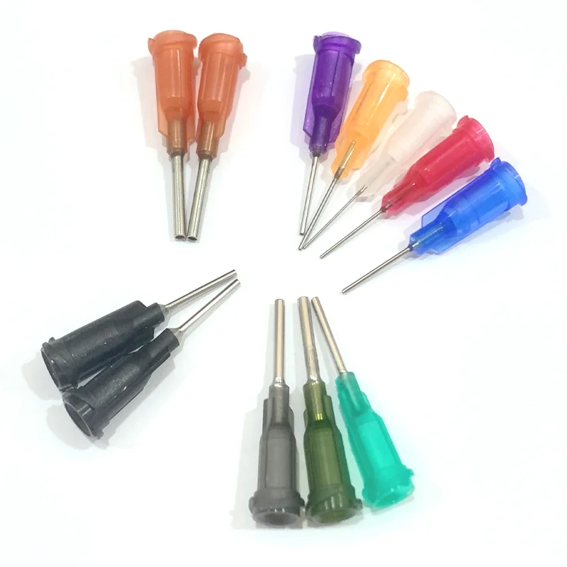 10/25/35/55pcs 0.5inch Precision Liquid Dispenser Syringe Needles 14G 15G 16G 17G 18G 19G 20G-30G Gauge Glue Dispenser Needle