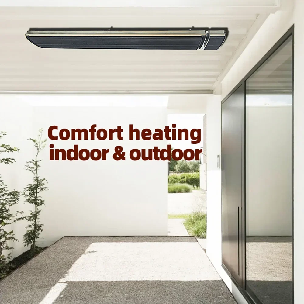 JHheatsup 2400W  IP65 Large industrial infrared heaters portable electric outdoor heater with remote control heater fan