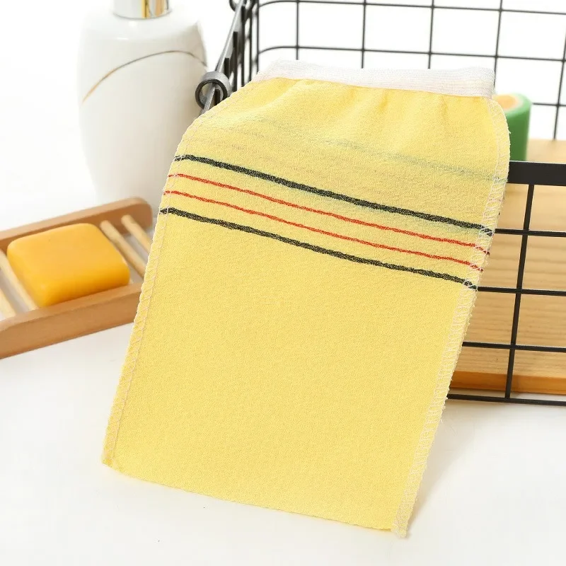 1Pcs Shower Bath Scrub Glove Korean Exfoliating Body Scrub Shower Towel Washcloth Portable for Adults Coarse Grain Brush 2colors