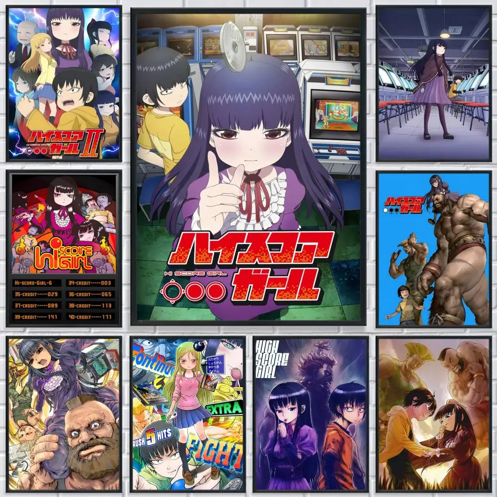 

Anime H-High Score Girl‌ Poster HD Print Personalized Canvas Wall Mural Art Poster Photos for Living Room Home Decor Durable