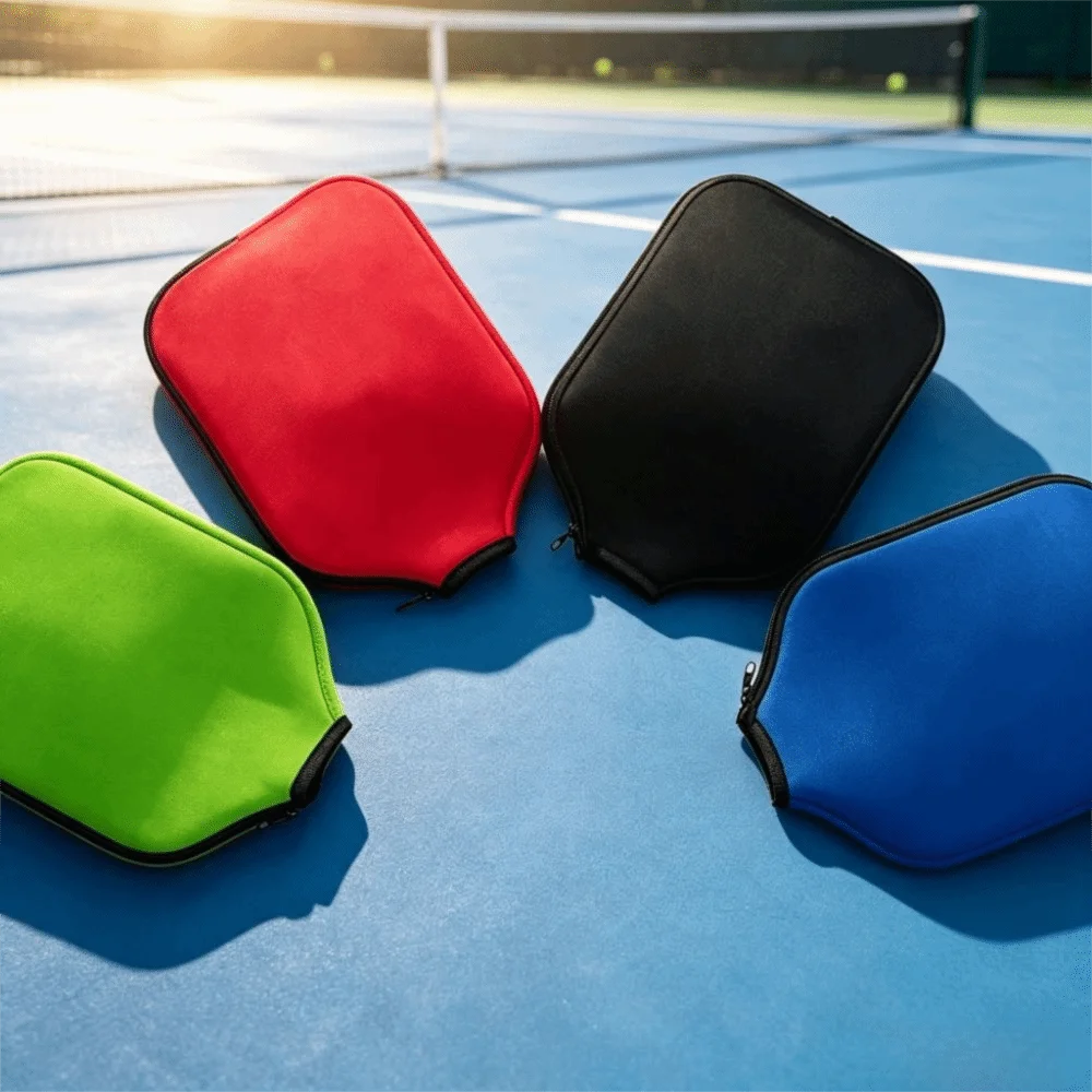 Neoprene Material Pickleball Paddle Cover With Zipper Lightweight Design Pickleball Racket Bag Soft Texture