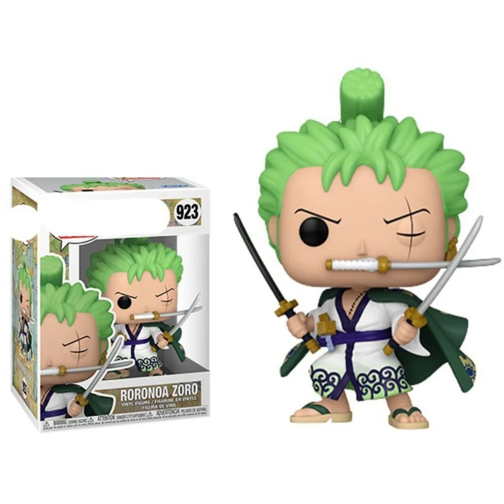 Funko Pop ONE PIECE figuras de juguete de acción Roronoa Zoro cazador pirata guapo Cool Anime periferia modelo ornamento niños niñas regalos