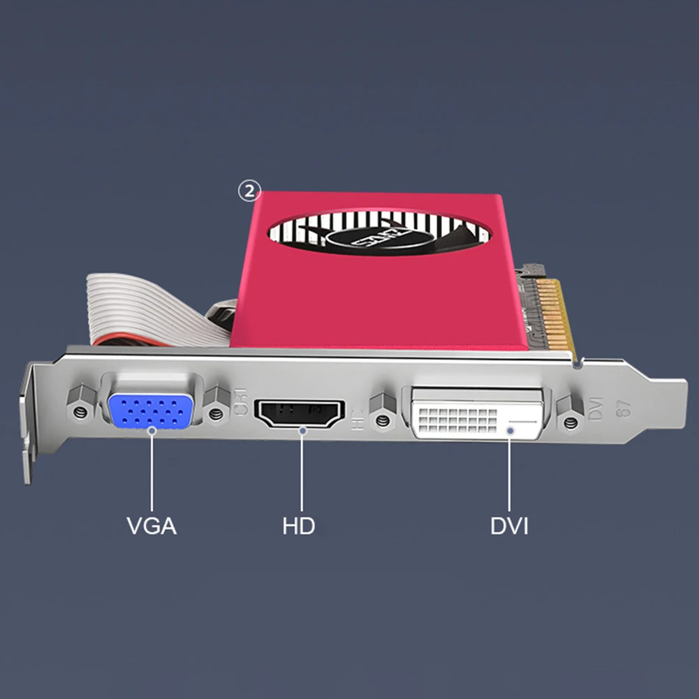 بطاقة رسومات GT740 993 ميجا هرتز 4 جيجا بايت بطاقة فيديو منخفضة المستوى PCI-E 2.0 16X بطاقة رسومات الكمبيوتر واجهة متوافقة مع HDMI 128 بت