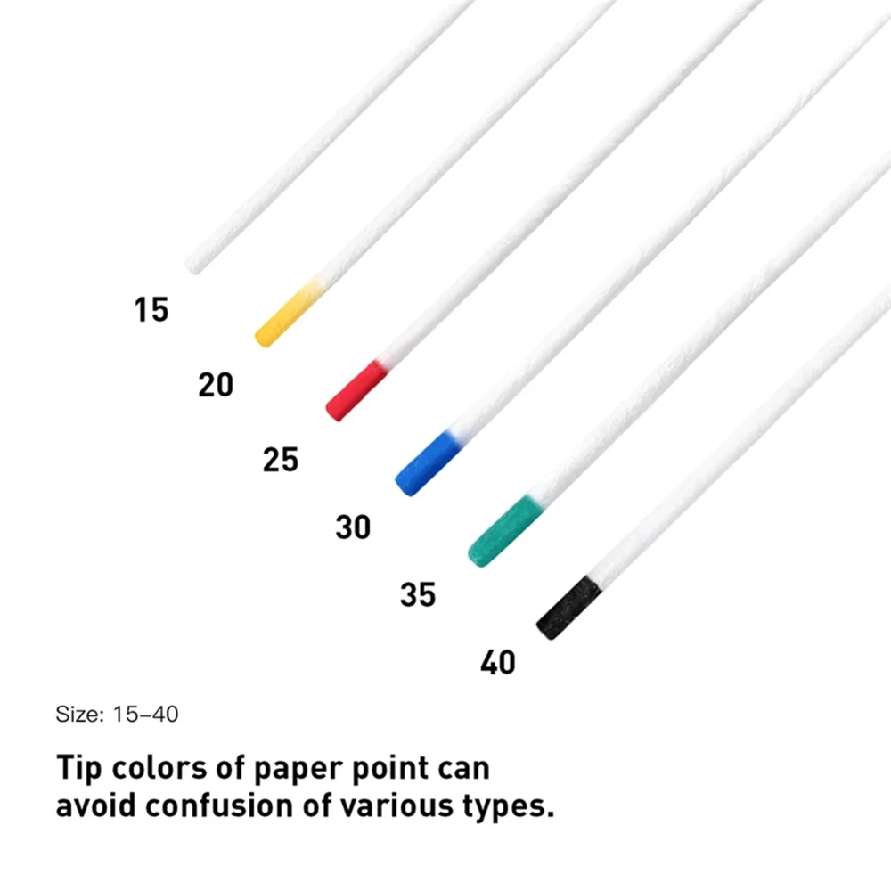 100/200PCS Sterile Dental Absorbent Paper Points Taper 02/04/06  Pure Cotton Fiber Tips for Root Canal Endo Dentist Materials