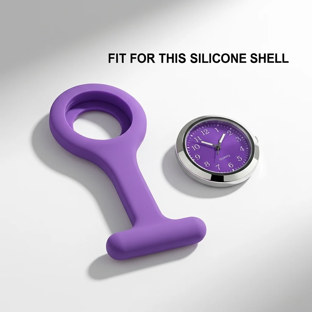 DIY الملونة التمريض الساعات أجزاء الحركة رئيس الملحقات لطلاب التمريض الهدايا فوب الجيب الوردي أرجواني ساعة طبية